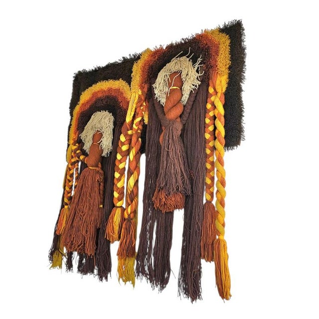 Brown Macramé Wall Tapestry from Desso Studio For Sale - Image 8 of 9