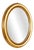 Italian Oval Giltwood Mirror with Gold Leaf Finish, 1850 For Sale