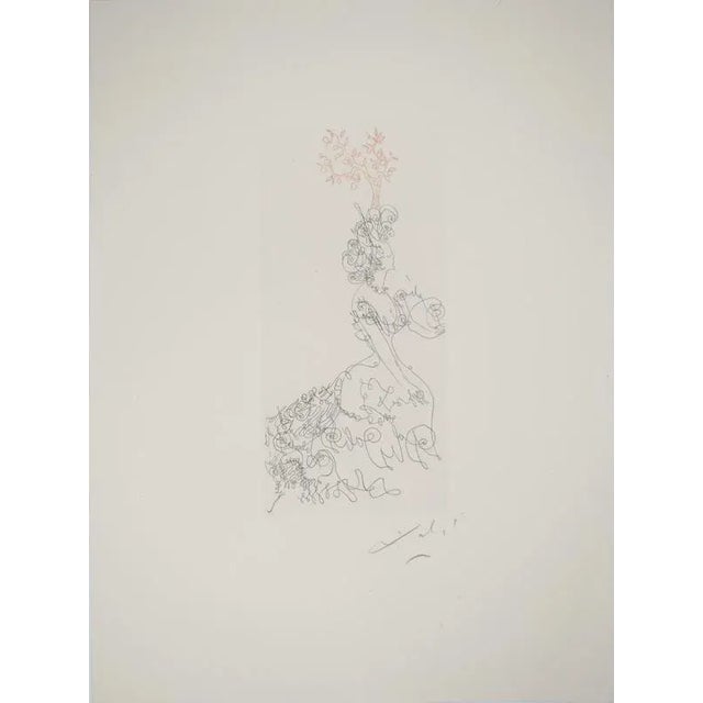 Salvador Dali, The Lady of the Orangery, Original Engraving For Sale - Image 6 of 6
