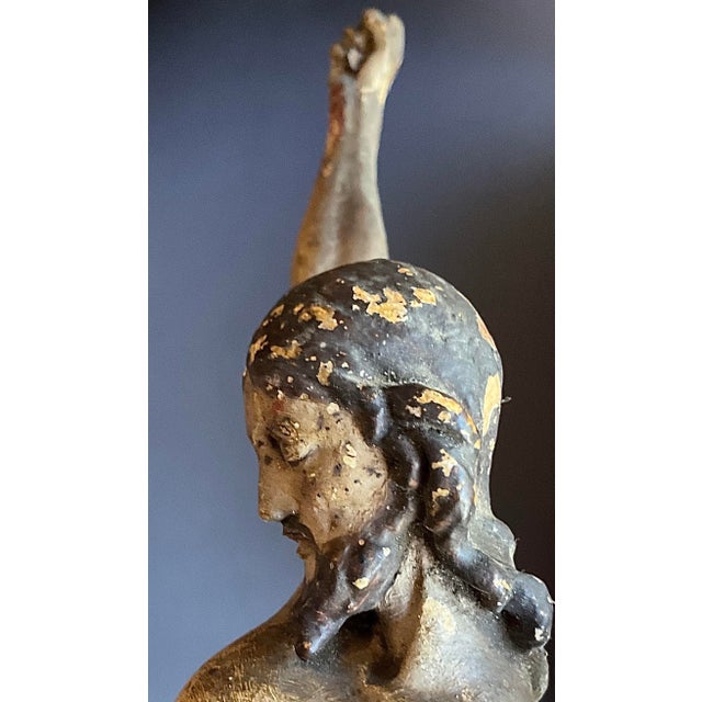 18th Century 18th Century Spanish Polychrome and Gilt Wood Christ Corpus For Sale - Image 5 of 11
