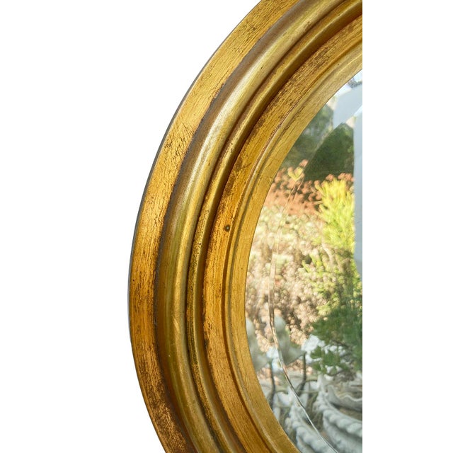 Gold Antique Oval Gold Beveled Wall Mirror. For Sale - Image 8 of 8
