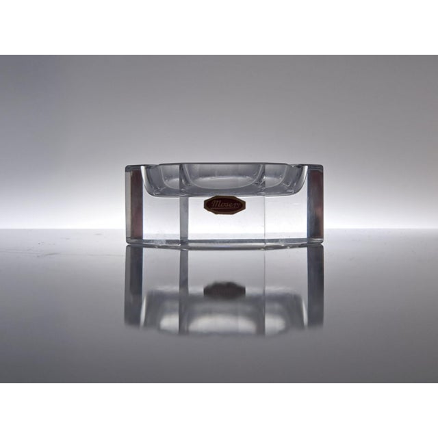 Moser Ashtray in Clear Crystal, 1970s For Sale - Image 10 of 12