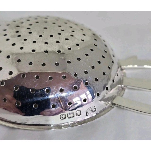 Mid-Century George VI Sterling Silver Tea Strainer, 1948 For Sale - Image 11 of 17
