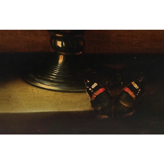 Still Life of Flowers, Dutch School, Italy, Oil on Canvas, Framed For Sale - Image 6 of 9