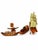 Brown Mid 20th Century Set of Four Wooden Boat Models With Sails, Covered Boat and Hawaiian Outrigger For Sale - Image 8 of 9