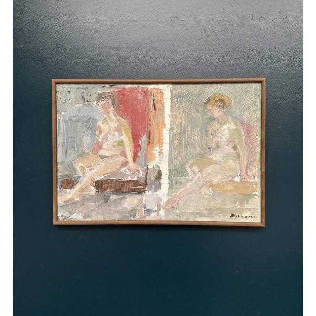 Berggren, Nude Figures, 1960s, Oil Painting on Canvas, Framed For Sale - Image 16 of 16