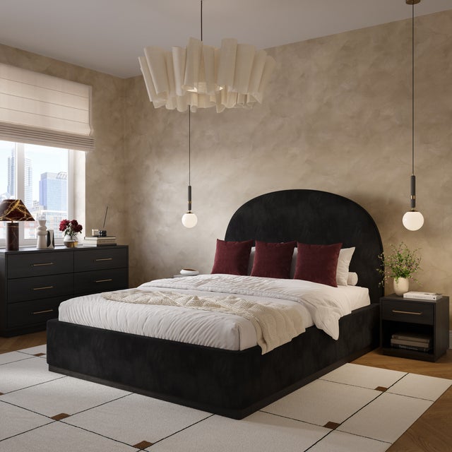 The Marlow 6-Drawer Dresser in a bold black finish brings a touch of modern sophistication to any bedroom. Accented with...