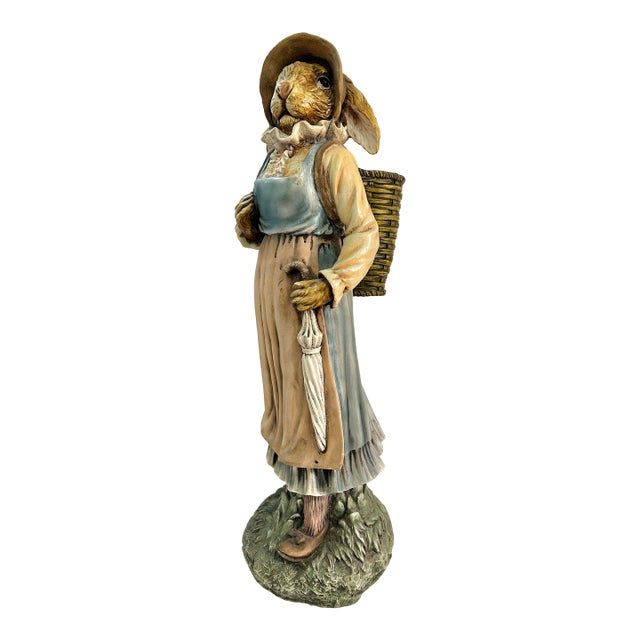 Early 2000’s Mrs Rabbit Cast Resin Figurine Styled After Henri Chrisdon For Sale
