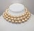 Vintage Signed Monet Goldtone 3-Strand Faux-Baroque Pearl Collar Necklace For Sale - Image 10 of 10