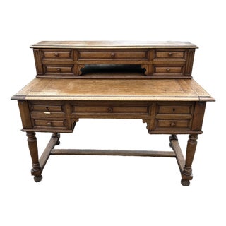 French Oak Antique Writing Desk For Sale