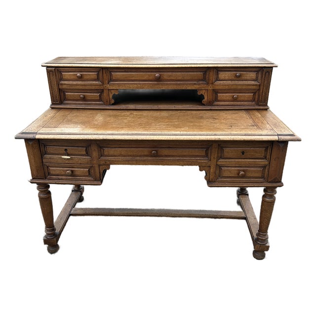 French Oak Antique Writing Desk For Sale