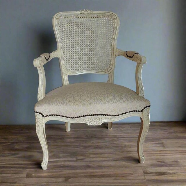 French Rococo Wooden Armchair For Sale - Image 12 of 12