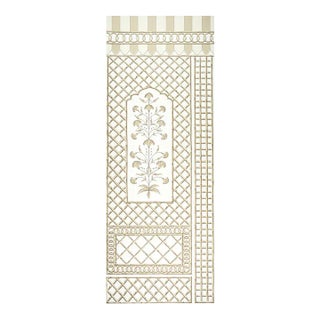 Schumacher x Marie-Anne Oudejans Bamboo Trellis Panel A in Neutral For Sale