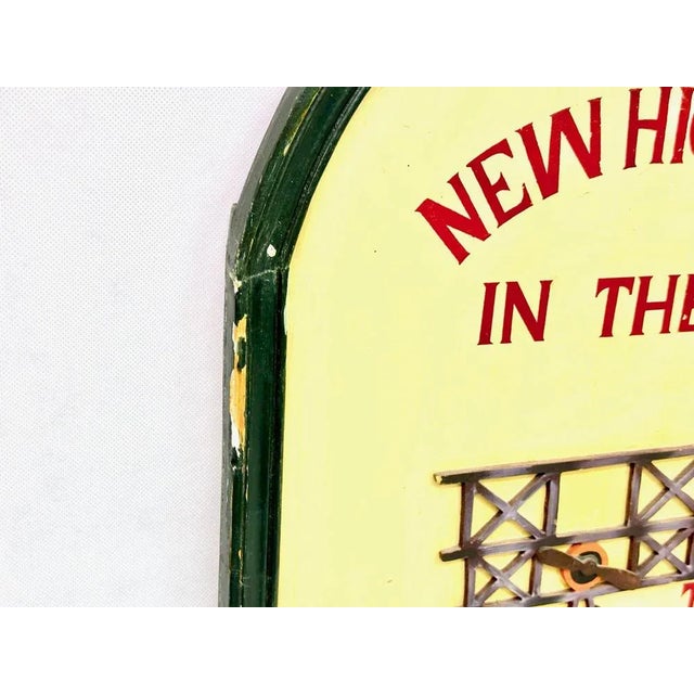 Hand-Painted Sky Travel Advertising Wall Sign, 1950s For Sale - Image 4 of 7