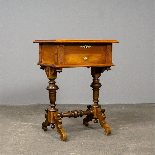 Antique Gründerzeit Sewing Table For Sale - Image 14 of 14