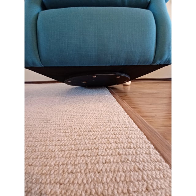 Blue 1980s Vintage A Rudin Swivel Lounge Chairs, Style 394 - a Pair For Sale - Image 8 of 13