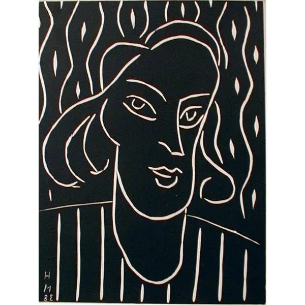 Artist: Henri Matisse Country: France Title: Untitled Medium: Original Linocut Marks: Not signed, not numbered Size:...