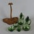 1970s Murano Glass Oil and Vinegar Set in Emerald Green, 1970s, Set of 6 For Sale - Image 5 of 11