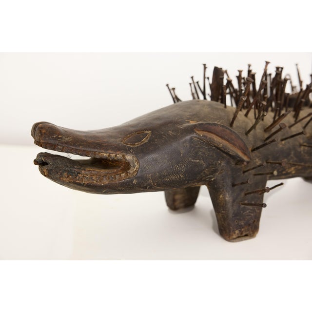 Bakongo Nkisi Kozo Nail-Studded Janus Dog Power Figure, Congo For Sale - Image 11 of 17