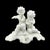 A pair of cherubs, caught mid-performance and full of easy charm. The two sit side by side atop a wave-like Rococo cloud...