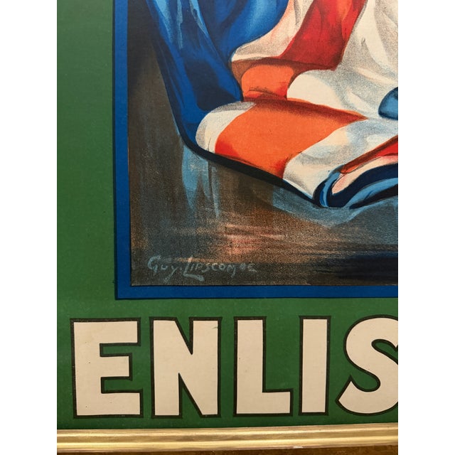 1910s Guy Lipscombe - Britishers Enlist to-Day, Wwi Recruitment Color Lithograph, C. 1917 For Sale - Image 5 of 5