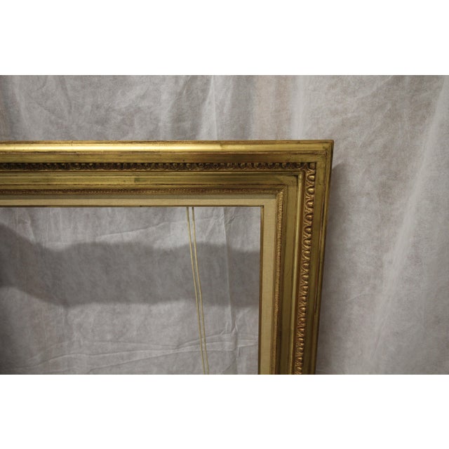 Rococo Large Rectangular Giltwood and Stucco Painting or Mirror Frame from Gault Paris For Sale - Image 3 of 12