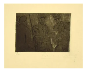 Anselmo Bucci, Military Life, Etching, 1917