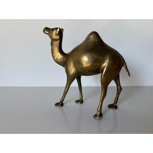 Mid-Century Modern 1980s Vintage Solid Brass Camel Figurine Sculpture For Sale - Image 3 of 12
