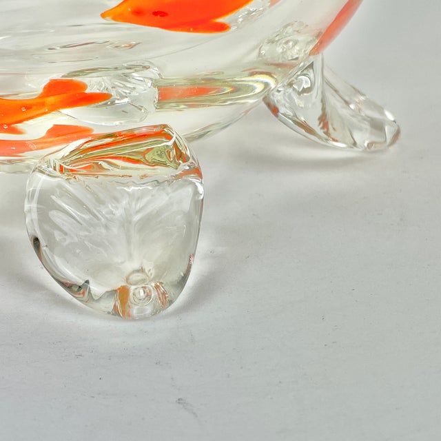 1960s Vintage Handblown Glass Turtle Bowl With Goldfish Chairish