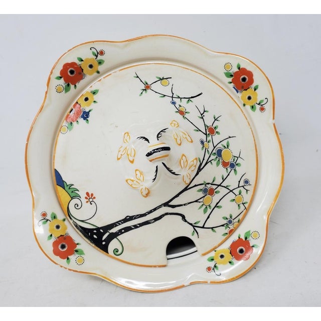 Vintage 1930s Woods Ivory Ware Sauce or Gravy Bowl With Ladle and Lid For Sale - Image 10 of 18