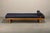 Scandinavian Daybed in Oak and Dark Blue Bouclé Fabric with Leather Accents, 1960s For Sale - Image 6 of 15