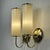 Art Deco Tubular Opaline Glass & Brass Sconces, Germany, 1930s, Set of 2 For Sale - Image 6 of 15