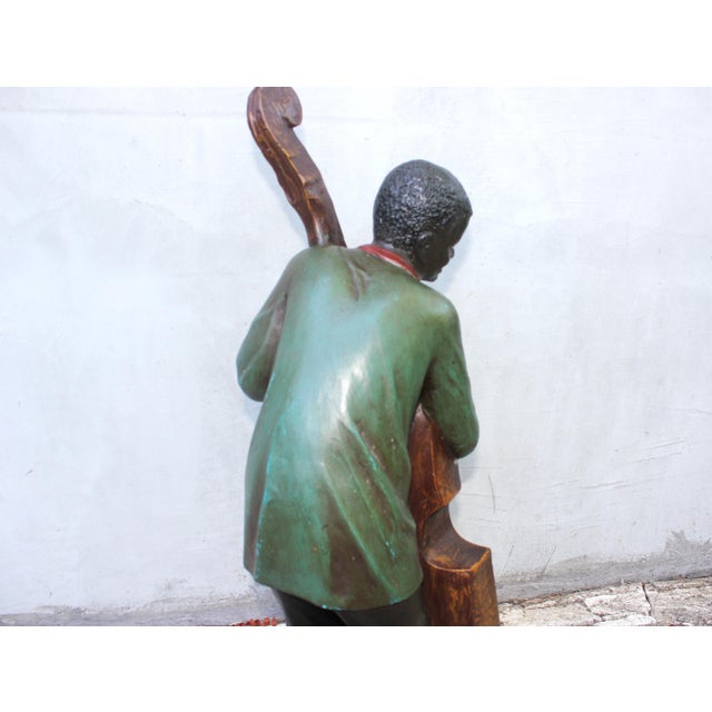Vintage New Orleans Double Bass Player Jazz Musician Figurine, 1990s For Sale - Image 10 of 15