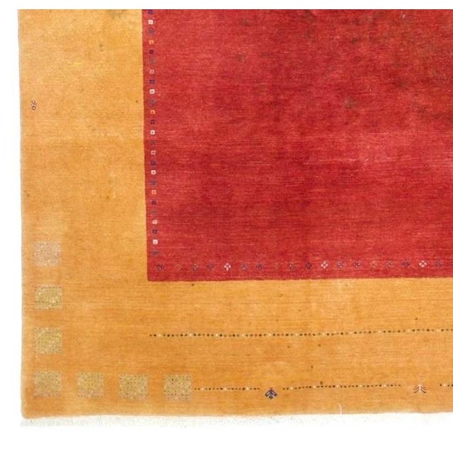 Mid 20th Century Vintage Persian Gabbeh Rug 8’7” X 11’9” For Sale - Image 5 of 8