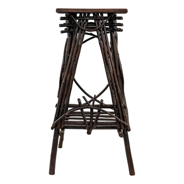Antique Adirondack Primitive Twig Table or Stool For Sale