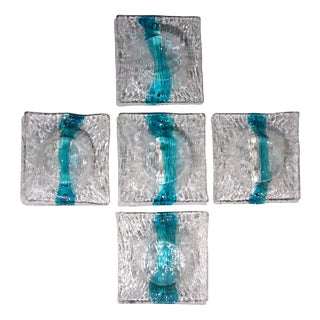 Murano Flush Mount by Toni Zuccheri for Venini, 1980s, Set of 5 For Sale