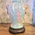 This fabulous vintage Heyward House table lamp renders the traditional chinoiserie vase form in unexpected Palm Beach...
