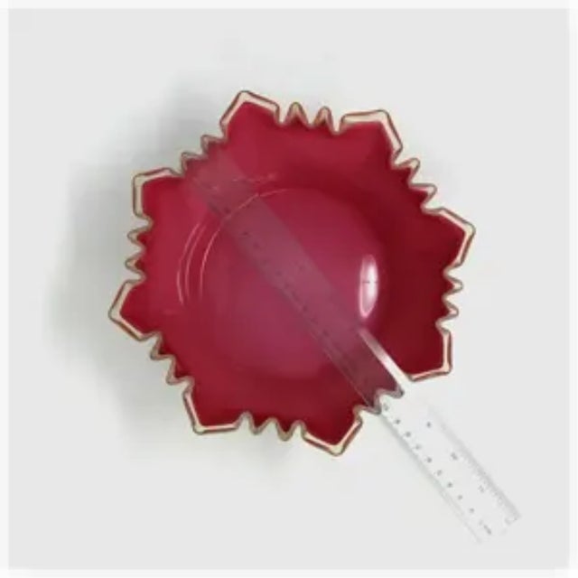 Victorian Victorian Pink Cased Art Glass Brides Basket Bowl For Sale - Image 3 of 5