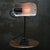 Industrial Vintage Petrol Green Enamel Banker's Table Lamp from Erpe, Belgium For Sale - Image 3 of 7