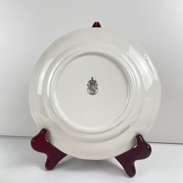 KG Luneville Dessert Plates with Réverbère Pattern, 1950s, Set of 6 For Sale - Image 3 of 8