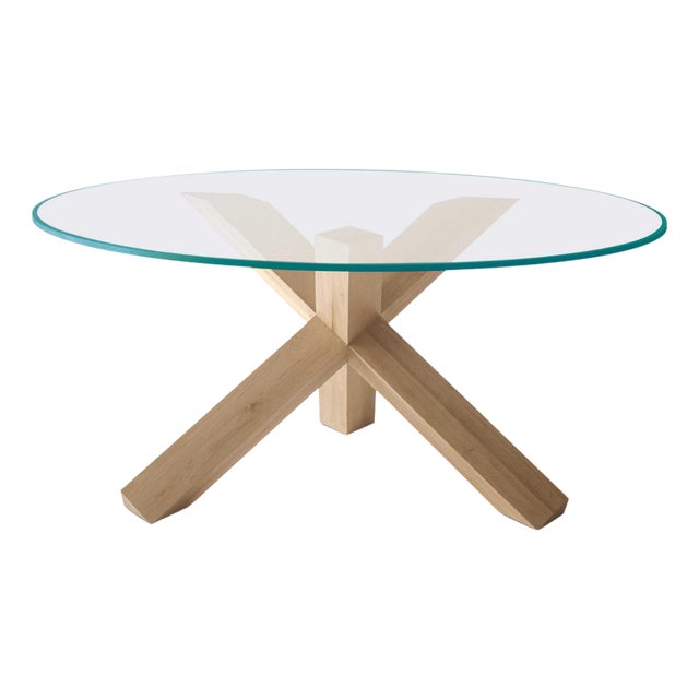 La Rotonda Table in Wood and Glass by Mario Bellini For Sale
