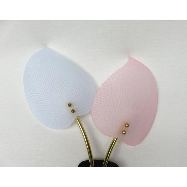 Floral Wall Lights in Acrylic Glass & Brass from Geru Lights, 1950s, Set of 2 For Sale - Image 13 of 18