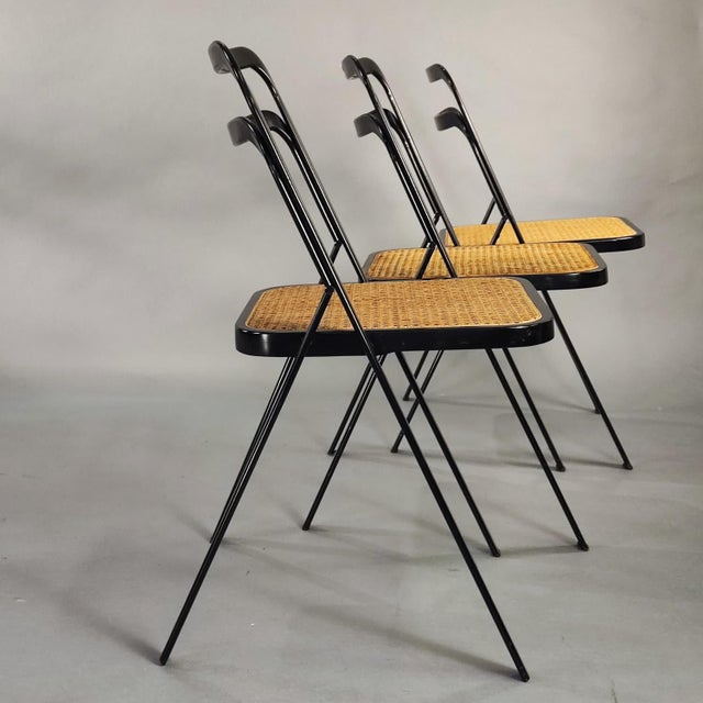 Metal Folding Chairs by G. Cattelan for CiDue, 1970s, Set of 8 For Sale - Image 7 of 15