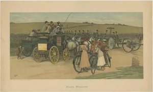 C. E. Clifford, Military Illustration of a Troop Manoeuvre, 1901, Print