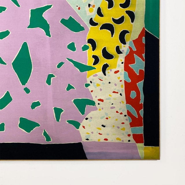 Gold 1980s, Fabric and Wood For Sale - Image 8 of 14