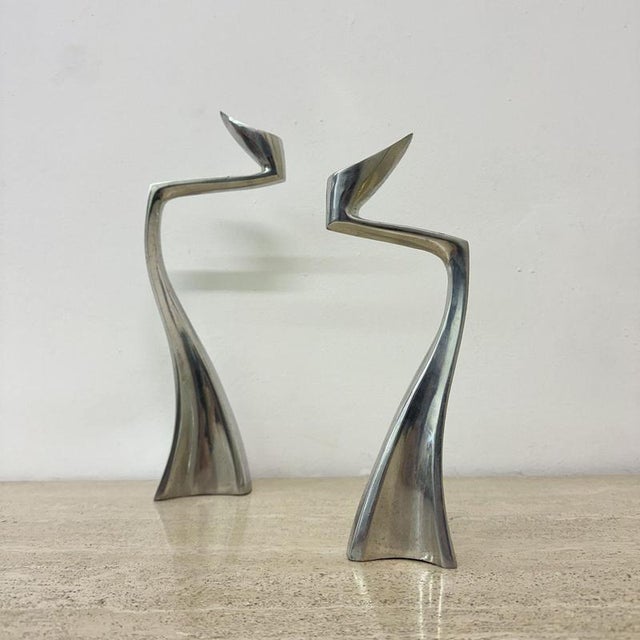 1980s SCP Swan / Arclumis Candlesticks by Matthew Hilton, 1986, Set of 2 For Sale - Image 5 of 5