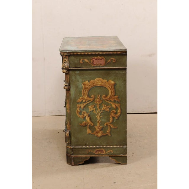 Green 19th Century European Green Chest of Drawers For Sale - Image 8 of 12