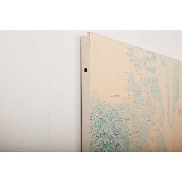 Swissair World Map on Wooden Boards with Metal Connectors For Sale - Image 11 of 13
