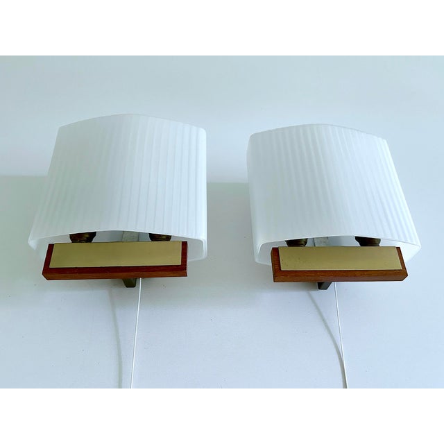 Vintage Danish Glass Sconces, 1960s, Set of 2 For Sale - Image 10 of 18