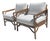 Brown Jordan Vintage Rattan Lounge Chair Set, New Perennials Cushions For Sale